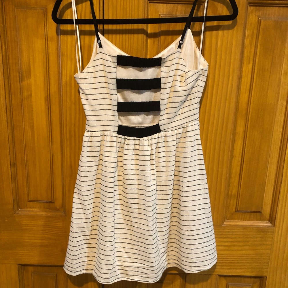 Cream with black stripe sundress